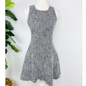Banana Republic Black & White Tweed Sleeveless Elagabalus Circle Dress